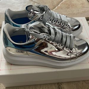 Alexander McQueen silver sneakers